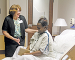 Rev. Lynn Conklin
                                          with a patient