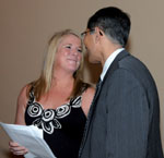 Patient Laura Phillipps with Dr. Prabhakar